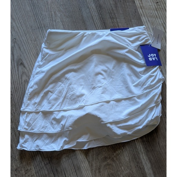 JoyLab Pants - Medium JoyLab High-Rise Skort Womens White NWT Built-In Shorts Ruffle Athletic
